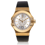 Maserati Potenza Diamonds Silver Dial Black Leather Strap Watch For Women - R8851108505