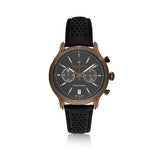 Maserati Legend Chronograph Black Dial Black Leather Strap Watch For Men - R8871638001