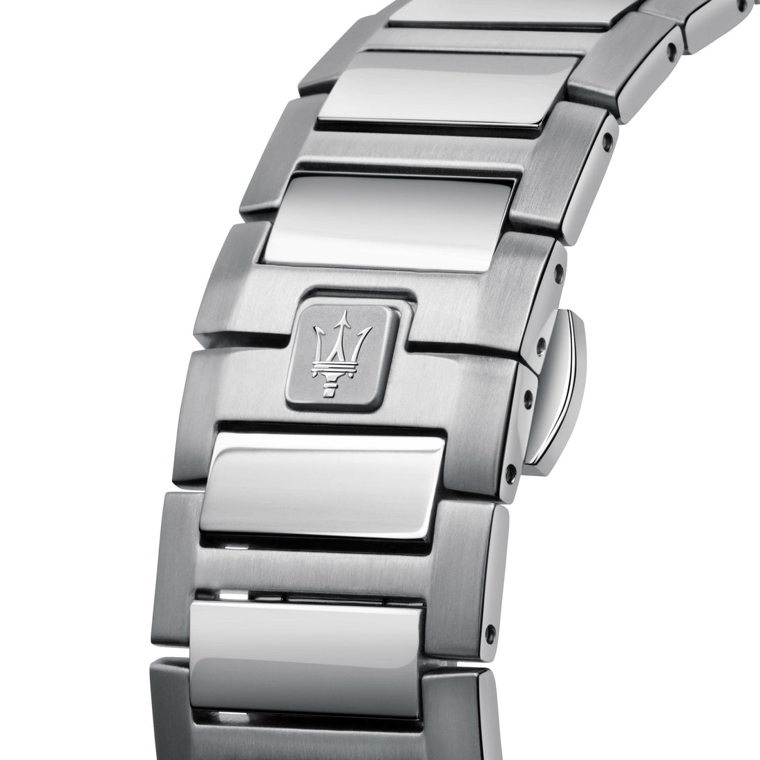 Maserati Stile Blue Dial Silver Steel Strap Watch For Men - R8853142006