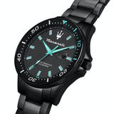 Maserati SFIDA Aqua Edition Analog Black Dial Black Steel Strap Watch For Men - R8853144001