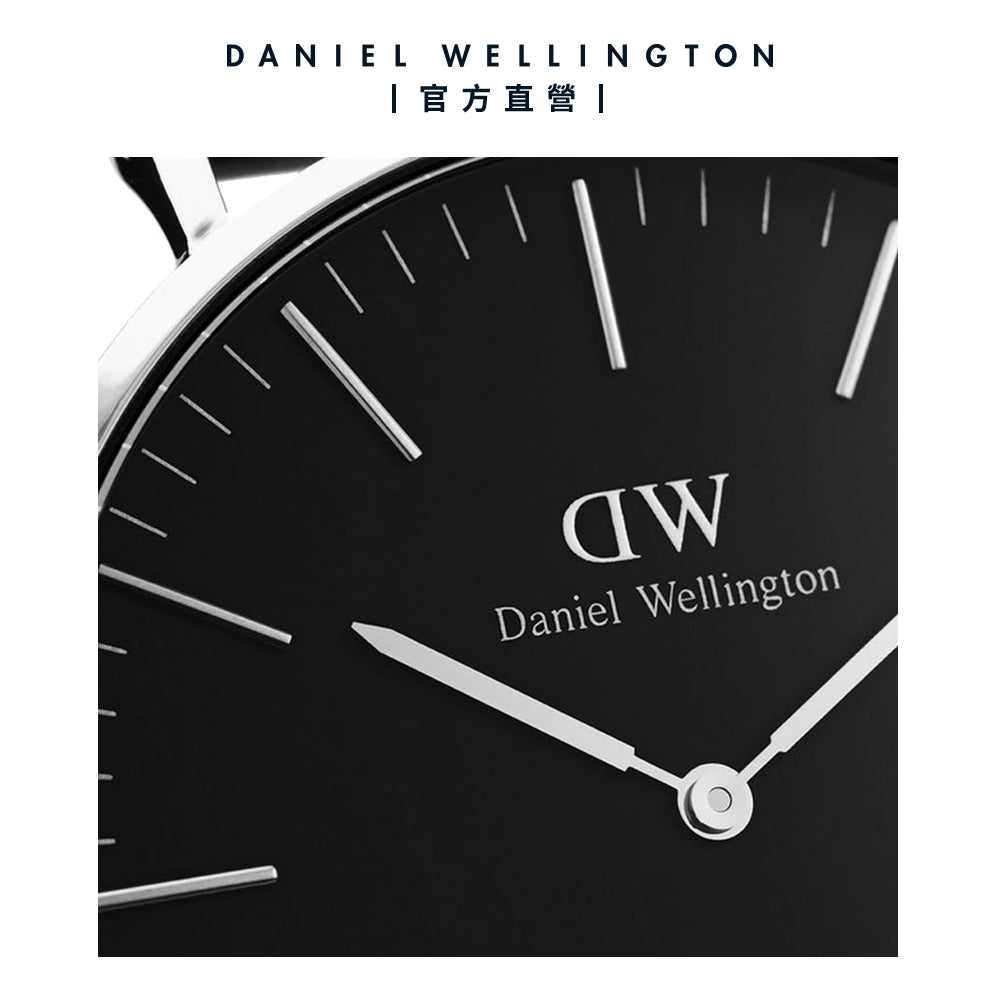 Daniel Wellington Classic Cornwall Quartz Black Dial Black Nylon Strap Watch For Women - DW00100151