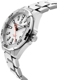 Tag Heuer Aquaracer Quartz White Dial Silver Steel Strap Watch for Men - WBD1111.BA0928