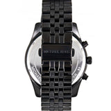 Michael Kors Lexington Chronograph Black Dial Black Steel Strap Watch for Men - MK8603