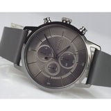 Hugo Boss Architectural Grey Dial Grey Leather Strap Watch for Men - 1513570