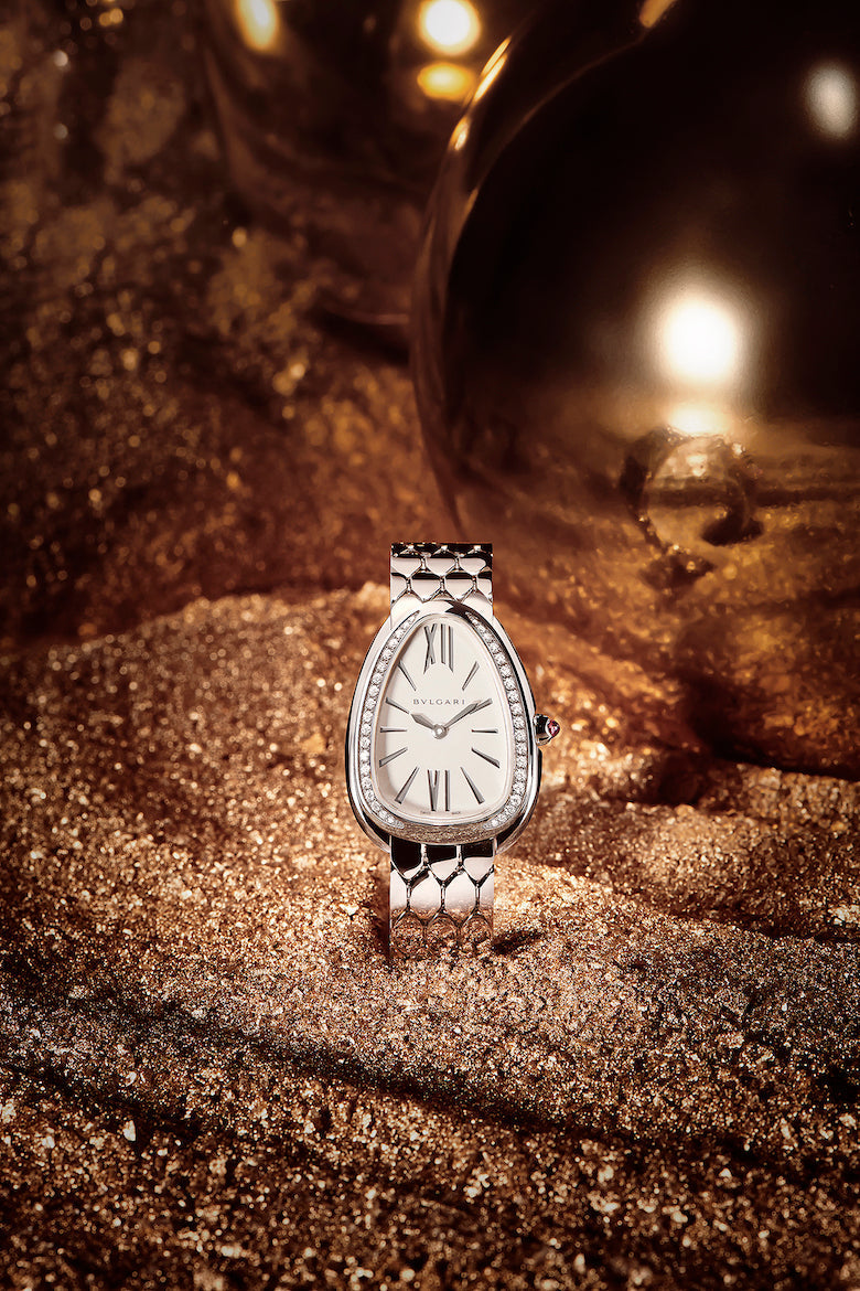 Bvlgari Serpenti Seduttori Diamonds Silver Dial Silver Steel Strap Watch for Women - SERPENTI103361