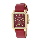 Tory Burch Robinson Quartz Red Dial Red Leather Strap Watch for Women - TBW1505