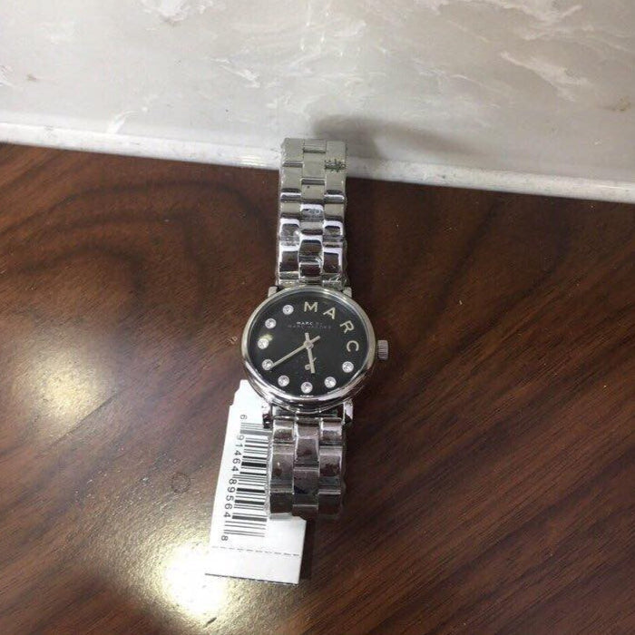 Marc Jacobs Blade Black Dial Silver Steel Strap Watch for Women - MBM8672