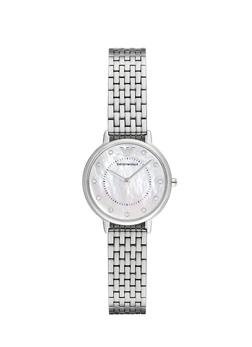 Emporio Armani Kappa Mother of Pearl Dial Silver Mesh Bracelet Watch For Women - AR2511