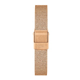 Daniel Wellington Quadro Melrose White Dial Gold Mesh Strap Watch For Women - DW00100431
