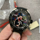 Tag Heuer Formula 1 Alec Monopoly Special Edition Black Rubber Strap Watch for Men - WAZ1117.FT8023