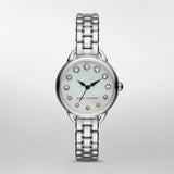 Marc Jacobs Betty Mother of Pearl White Dial Silver Steel Strap Watch for Women - MJ3510