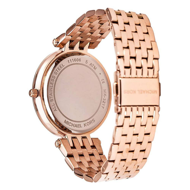 Michael Kors Darci Brown Dial Rose Gold Stainless Steel Strap Watch for Women - MK3217
