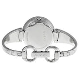 Gucci Guccissima Diamonds Mother of Pearl Dial Silver Steel Strap Watch For Women - YA134303