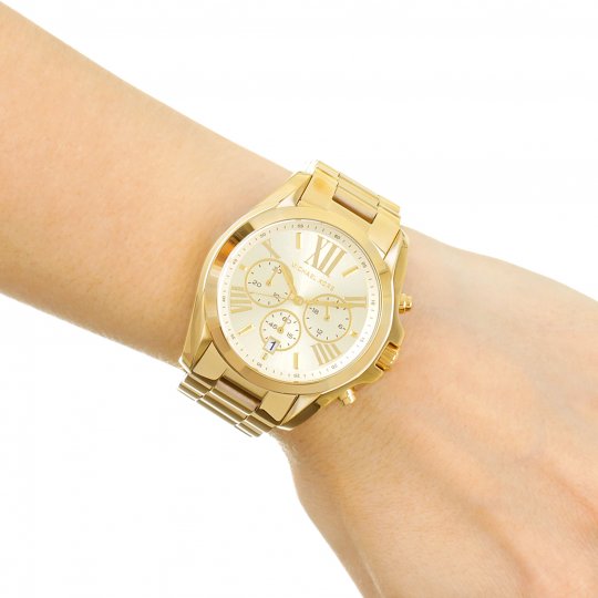 Michael Kors Bradshaw Gold Dial Gold Steel Strap Watch for Women - MK5605