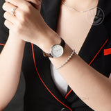 Daniel Wellington Classic Petite York White Dial Brown Leather Strap Watch For Women - DW00100244