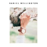 Daniel Wellington Classic Suffolk White Dial Brown Leather Strap Watch For Women - DW00100120