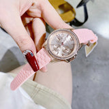 Michael Kors Mini Pilot Quartz Rose Gold Dial Pink Silicone Strap Watch For Women - MK7375