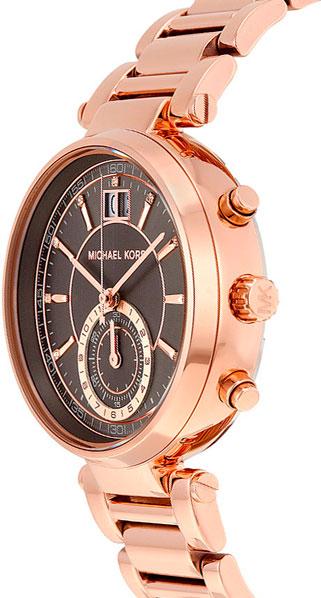 Michael Kors Sawyer Rose Gold Dial Rose Gold Steel Strap Watch for Women - MK6226
