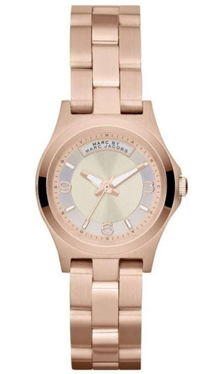 Marc Jacobs Baby Dave Rose Gold Dial Rose Gold Steel Strap Watch for Women - MBM3235
