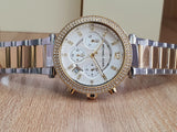 Michael Kors Parker White Dial Two Tone Steel Strap Watch for Women - MK5626