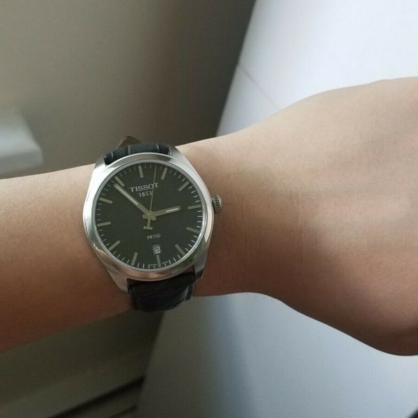 Tissot PR 100 Quartz Leather Strap Watch For Men - T101.410.16.441.00
