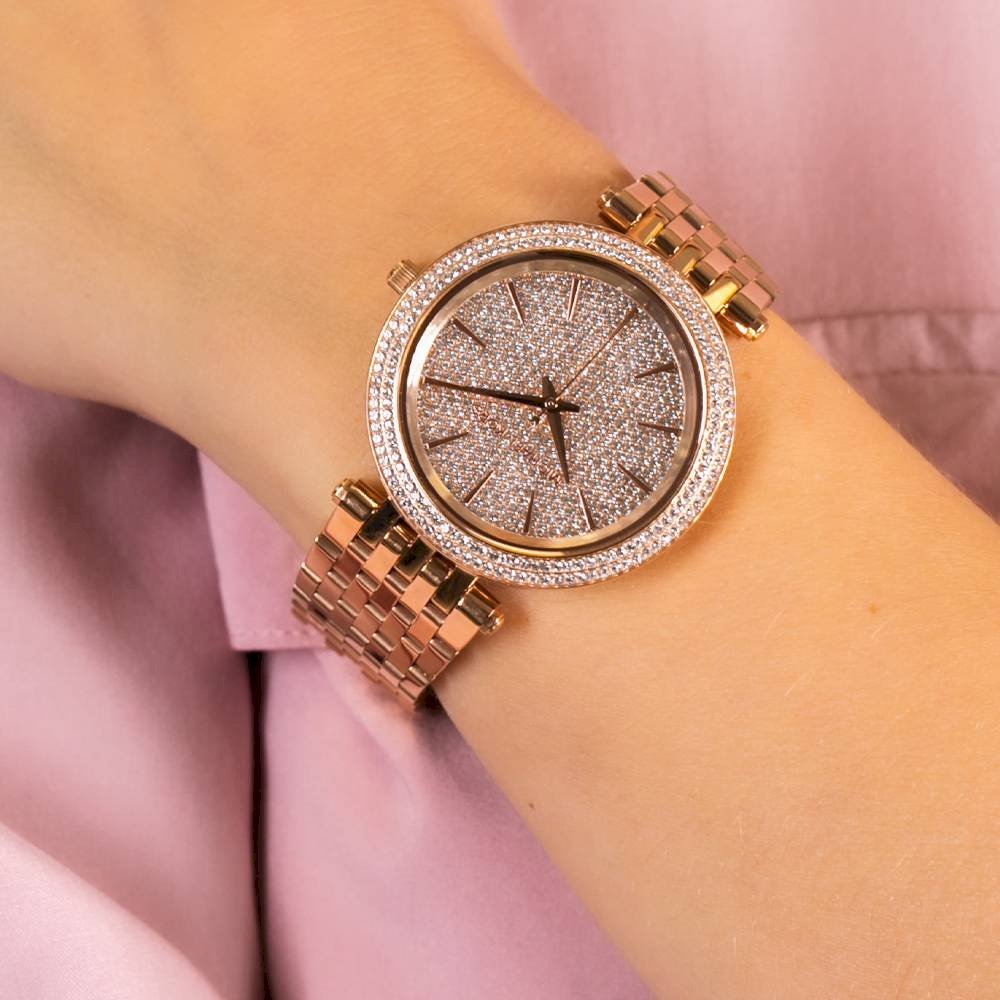 Michael Kors Darci Rose Gold Dial Rose Gold Steel Strap Watch for Women - MK3439