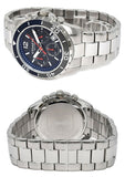 Coach Kent Chronograph Blue Dial Silver Steel Strap Watch for Men - 14602555