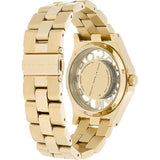 Marc Jacobs Henry Skeleton Gold Dial Gold Steel Strap Watch for Women - MBM3263