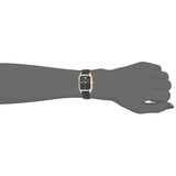 Emporio Armani Gioia Analog Black Mother of Pearl Dial Green Leather Strap Watch For Women - AR11149