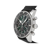 Breitling Superocean Heritage B01 Chronograph 44 Limited Edition Green Dial Black Mesh Bracelet Watch for Men - AB01621A1L1S1