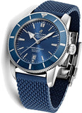 Breitling Superocean Heritage B20 Automatic 46 Blue Dial Blue Mesh Bracelet Watch for Men - AB2020161C1S1