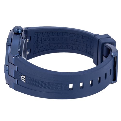 Maurice Lacroix Automatic PVD Limited Edition Blue Dial Blue Silicon Strap Watch For Men - AI6007-PVC00-430-4