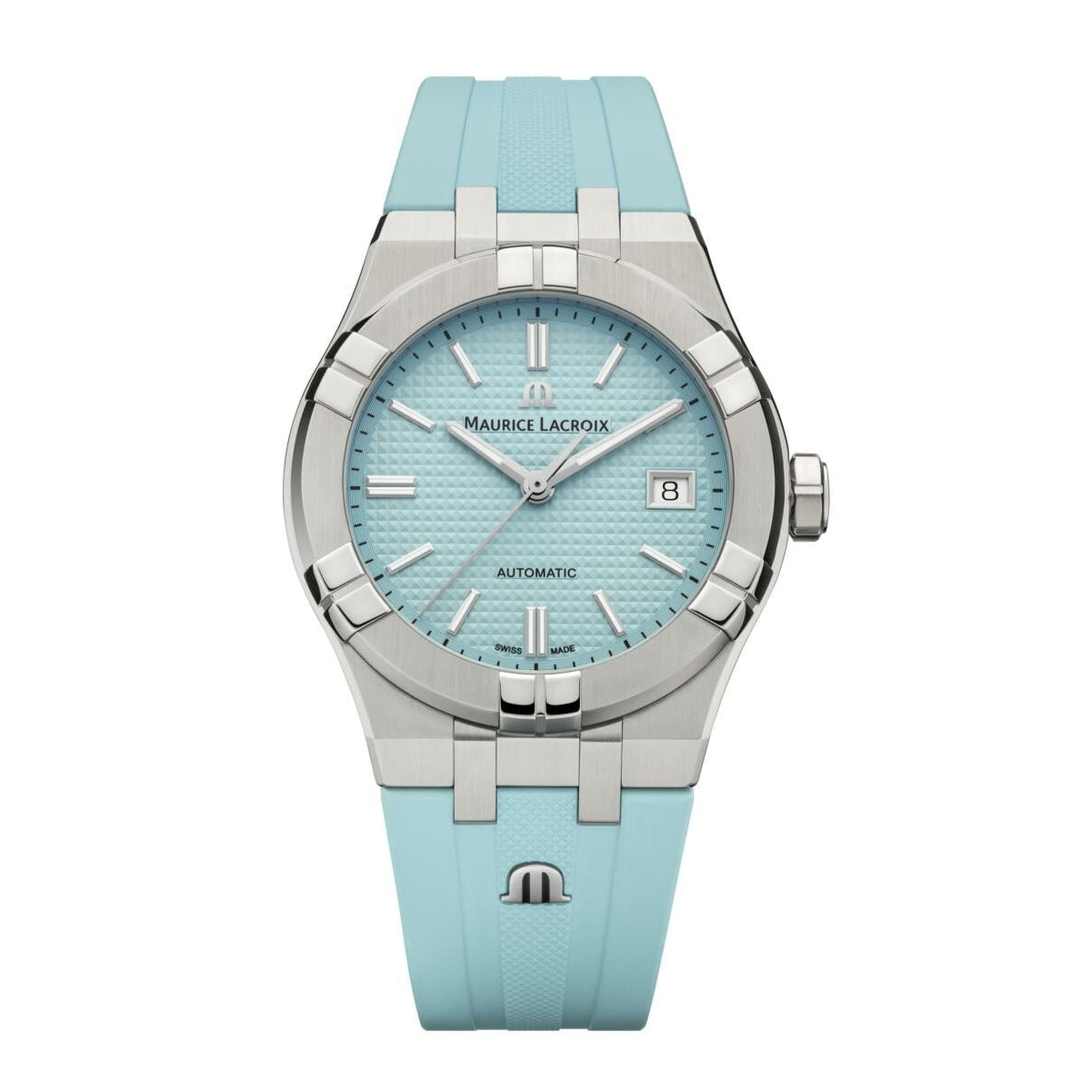 Maurice Lacroix Aikon Automatic Sky Blue Dial Silver Steel Strap Watch For Men - AI6008-SS00F-431-C