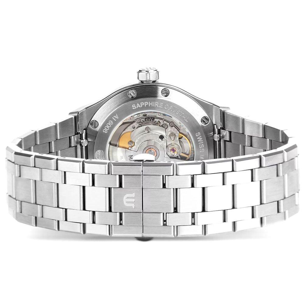 Maurice Lacroix Aikon Automatic Black Dial Silver Steel Strap Watch For Men - AI6008-SS002-330-1