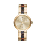 Michael Kors Garner Multifunction Gold Dial Two Tone Steel Strap Watch For Women - MK6471