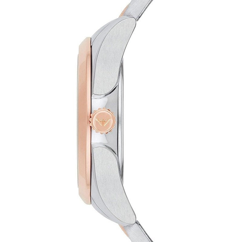 Emporio Armani Analog White Dial Two Tone Steel Strap Watch For Women - AR11029