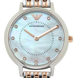 Emporio Armani Mother of Pearl Dial Two Tone Stainless Steel Watch For Women - AR11094