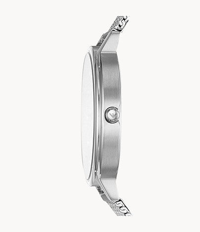 Emporio Armani Kappa Silver Dial Silver Mesh Bracelet Watch For Women - AR11128
