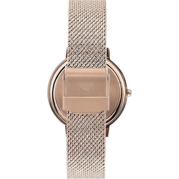 Emporio Armani Kappa Pink Dial Pink Mesh Bracelet Watch For Women - AR11129