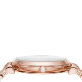 Emporio Armani T-Bar Gianni Crystal Pave Dial Rose Gold Steel Strap Watch For Women - AR11244