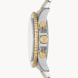 Emporio Armani Mario Chronograph Blue Dial Two Tone Steel Strap Watch For Men - AR11362