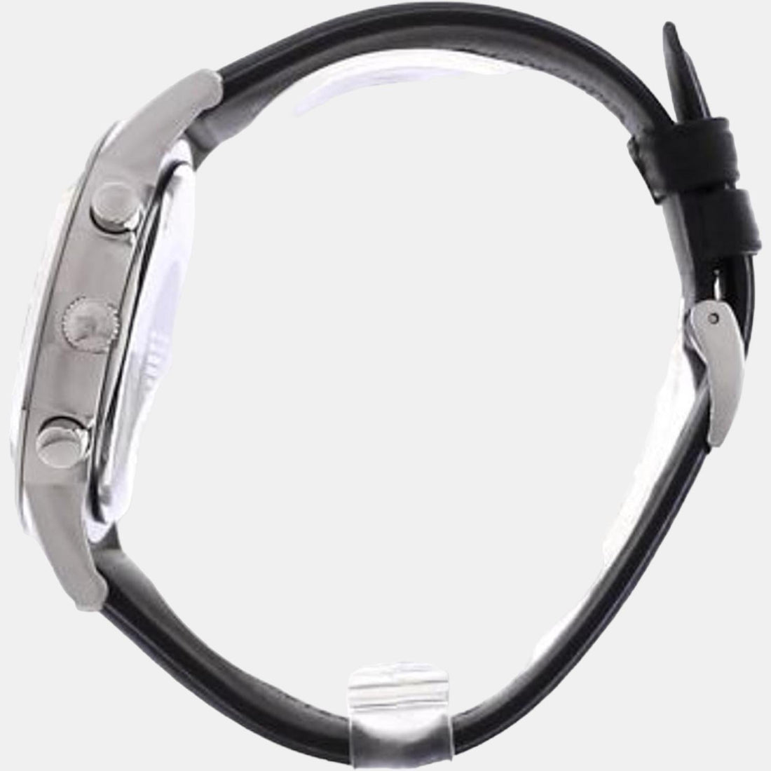 Emporio Armani Giovanni Chronograph Black Dial Black Leather Strap Watch For Men - AR11431