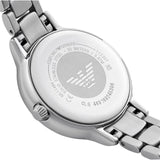 Emporio Armani Cleo Crystals Mother Of Pearl Dial Silver Steel Strap Watch For Women - AR11484