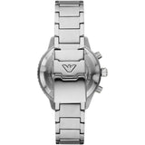 Emporio Armani Diver Chronograph Green Dial Silver Steel Strap Watch For Men - AR11500