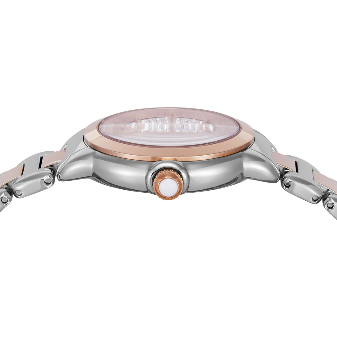 Emporio Armani Mia Three-Hand Analog Crystal Silver Dial Two Tone Steel Strap Watch For Women - AR11643