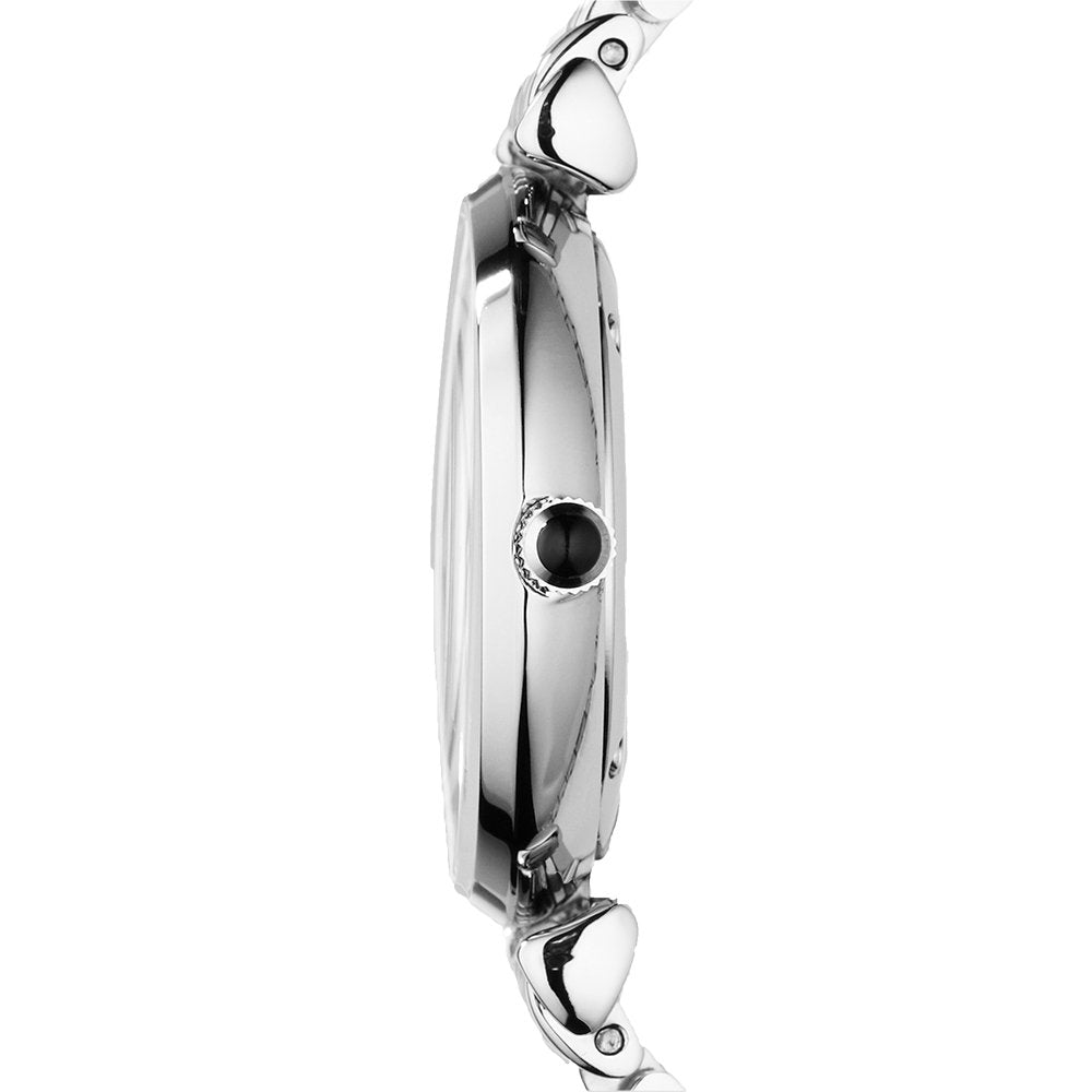 Emporio Armani T Bar Mother of Pearl Dial Steel Strap Watch For Women - AR1682