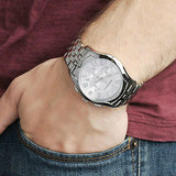 Emporio Armani Velente Chronograph Quartz Silver Dial Silver Steel Strap Watch For Men - AR1702