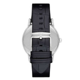 Emporio Armani Luigi Quartz Black Dial Black Leather Strap Watch For Men - AR2500