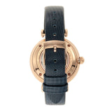 Emporio Armani Gianni T-Bar Analog Silver Dial Blue Leather Strap Watch For Women - AR60020