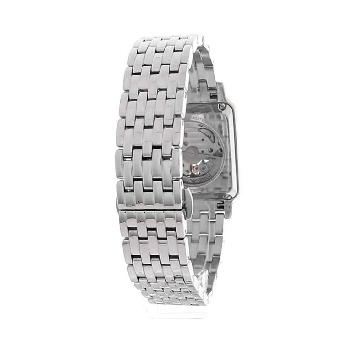 Emporio Armani Meccanico Automatic Green Dial Silver Steel Strap Watch For Men - AR60067